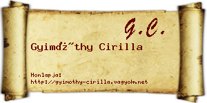 Gyimóthy Cirilla névjegykártya